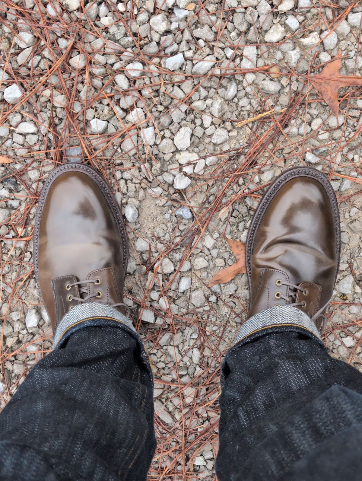 Photo by abrinson on January 11, 2025 of the Grant Stone Edward Boot in Horween Maduro Shell Cordovan.