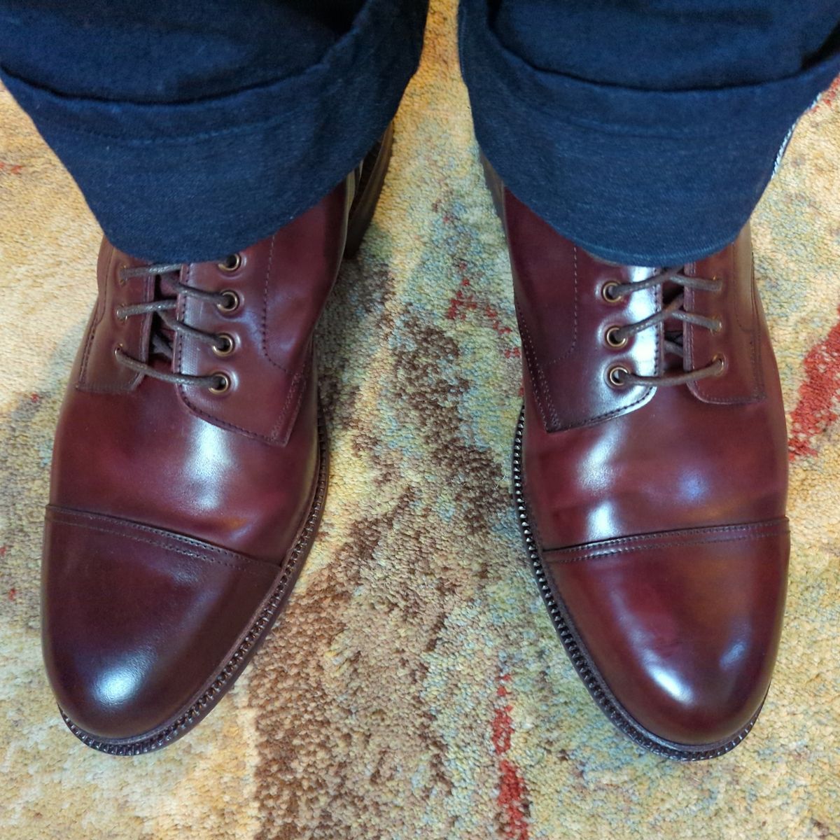 Photo by abrinson on September 23, 2022 of the Meermin Jumper Boot in Burgundy Heritage Shell Cordovan.