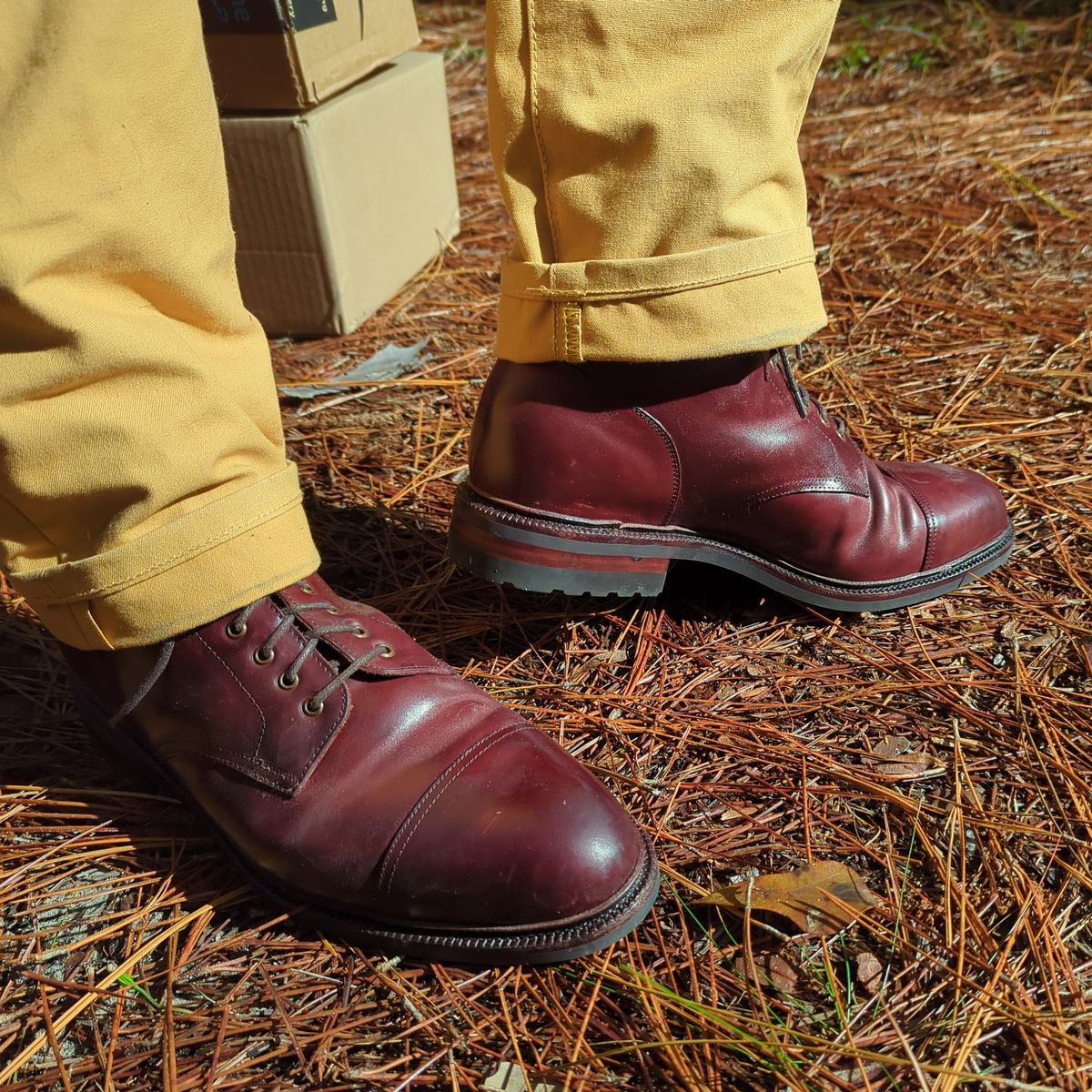 Photo by abrinson on November 27, 2022 of the Meermin Jumper Boot in Burgundy Heritage Shell Cordovan.