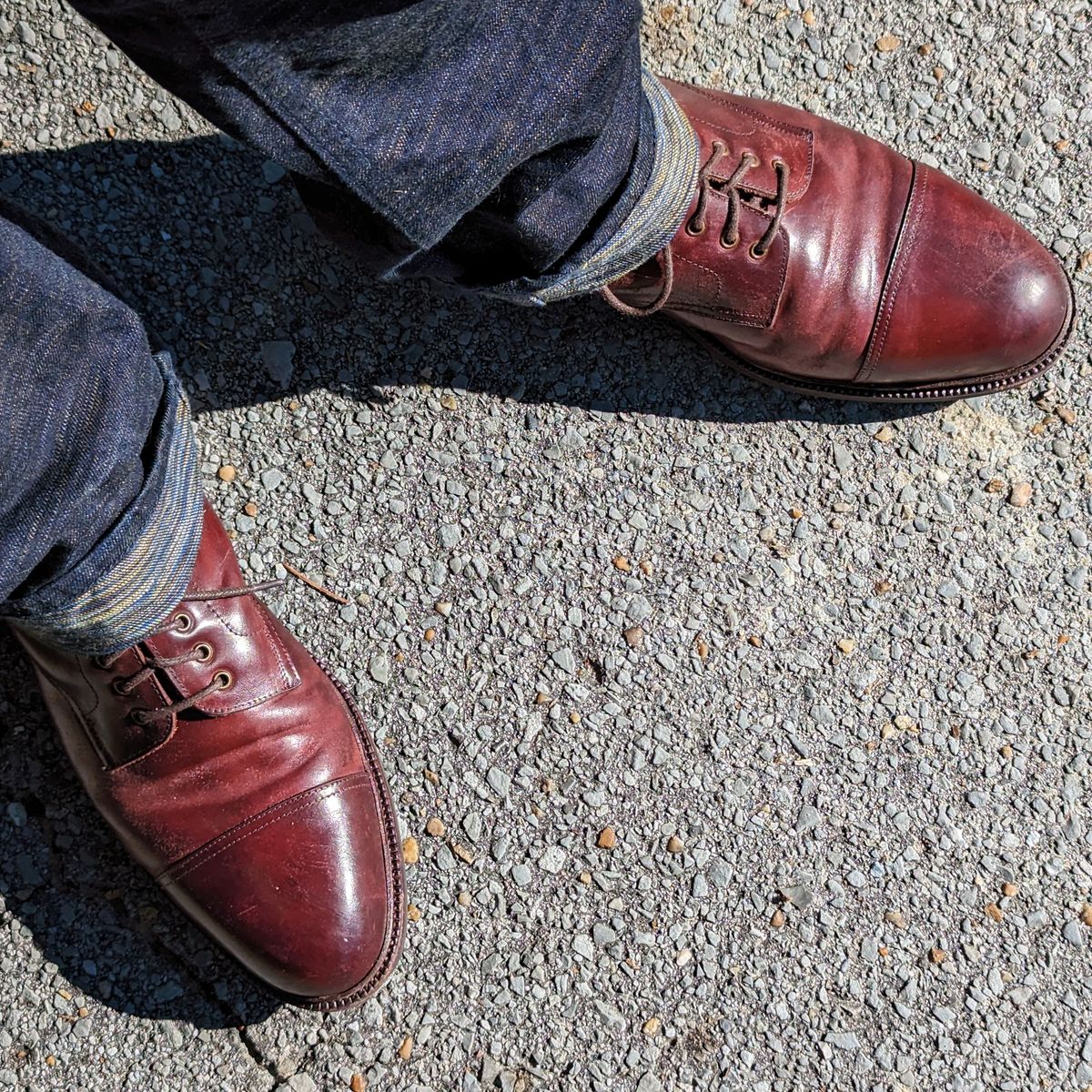 Photo by abrinson on January 1, 2023 of the Meermin Jumper Boot in Burgundy Heritage Shell Cordovan.