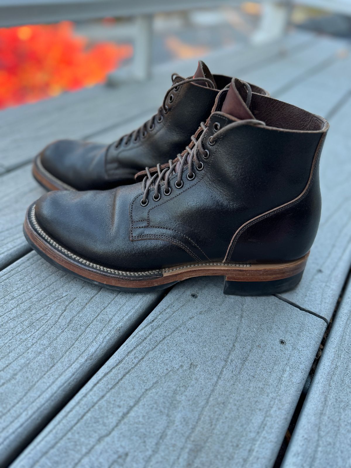 Photo by neerja27 on November 9, 2024 of the Viberg Service Boot in Horween Brown Waxed Flesh.