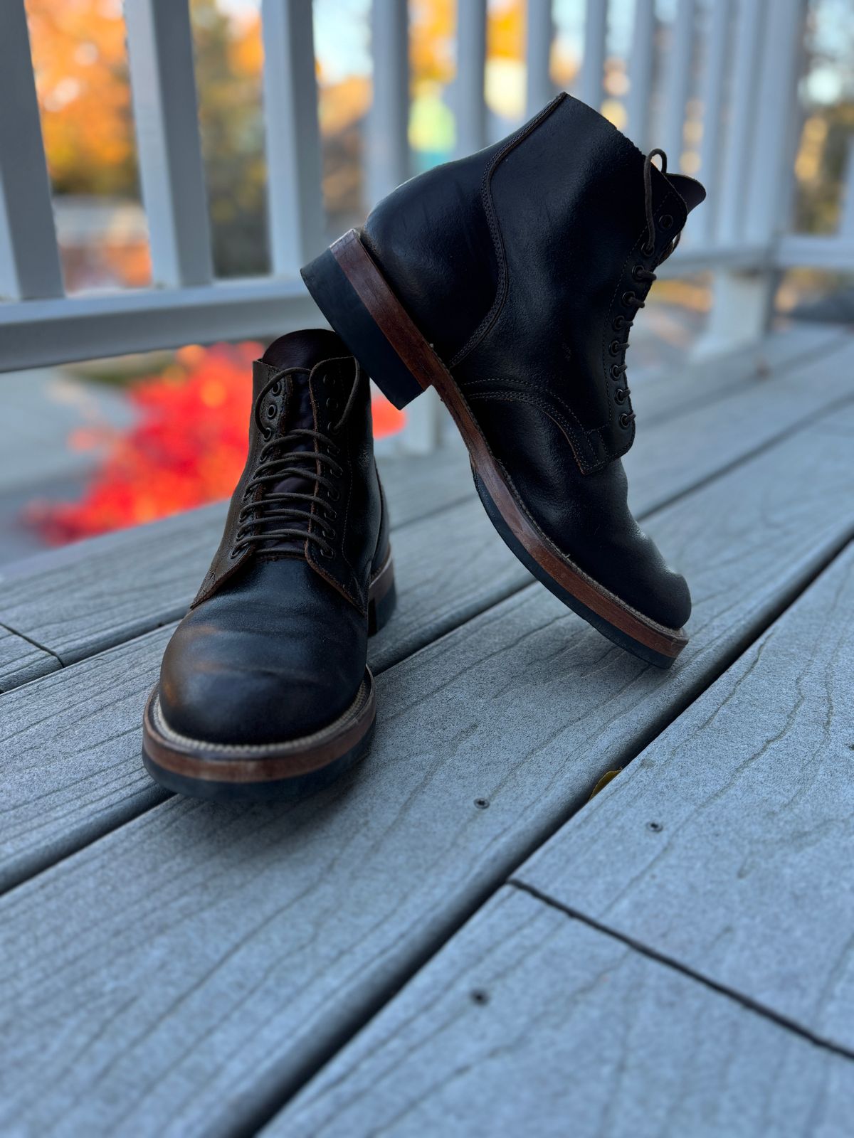 Photo by neerja27 on November 9, 2024 of the Viberg Service Boot in Horween Brown Waxed Flesh.