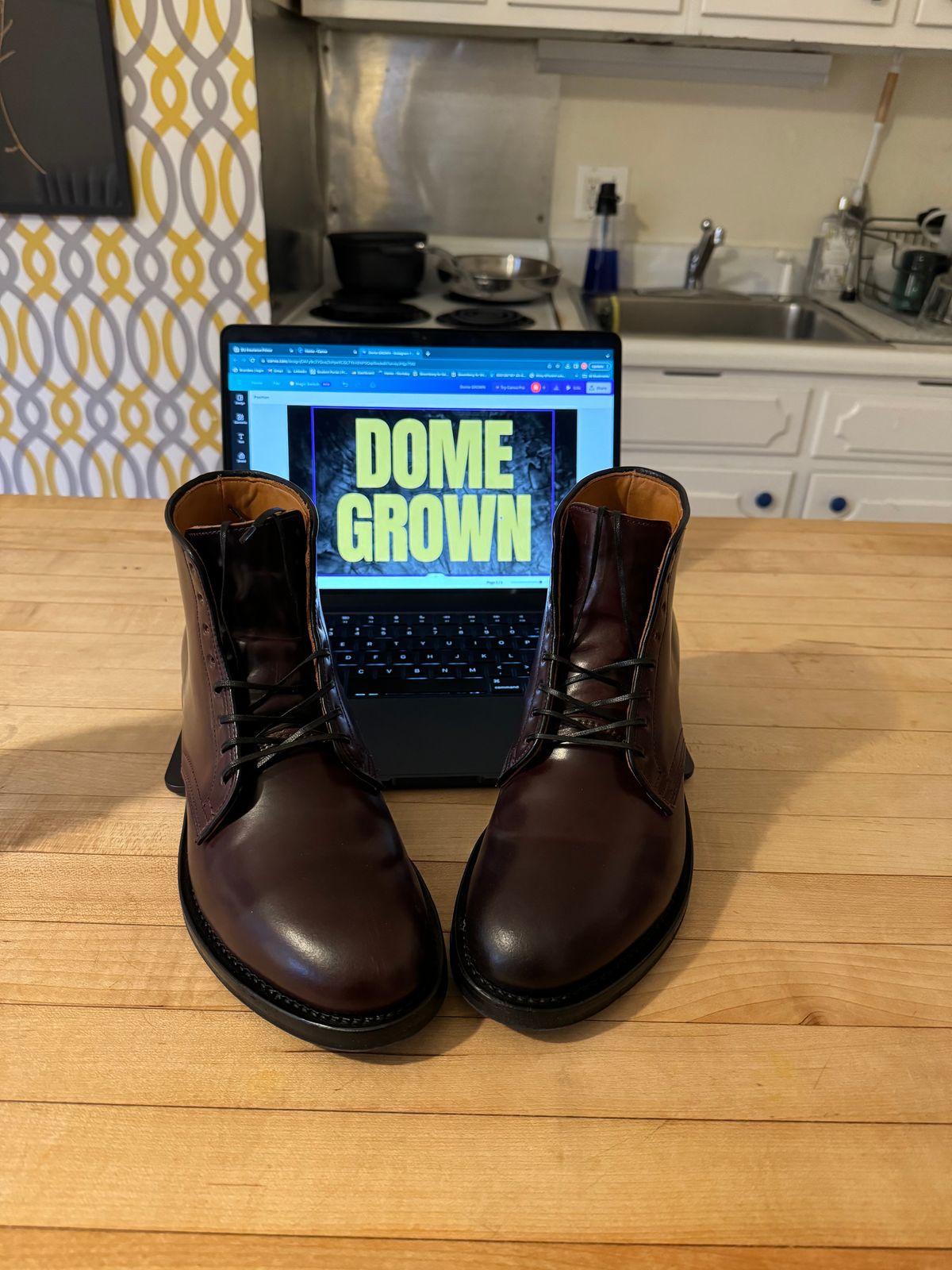 Photo by neerja27 on November 1, 2023 of the Viberg Unknown Model in Horween Color 8 Shell Cordovan.