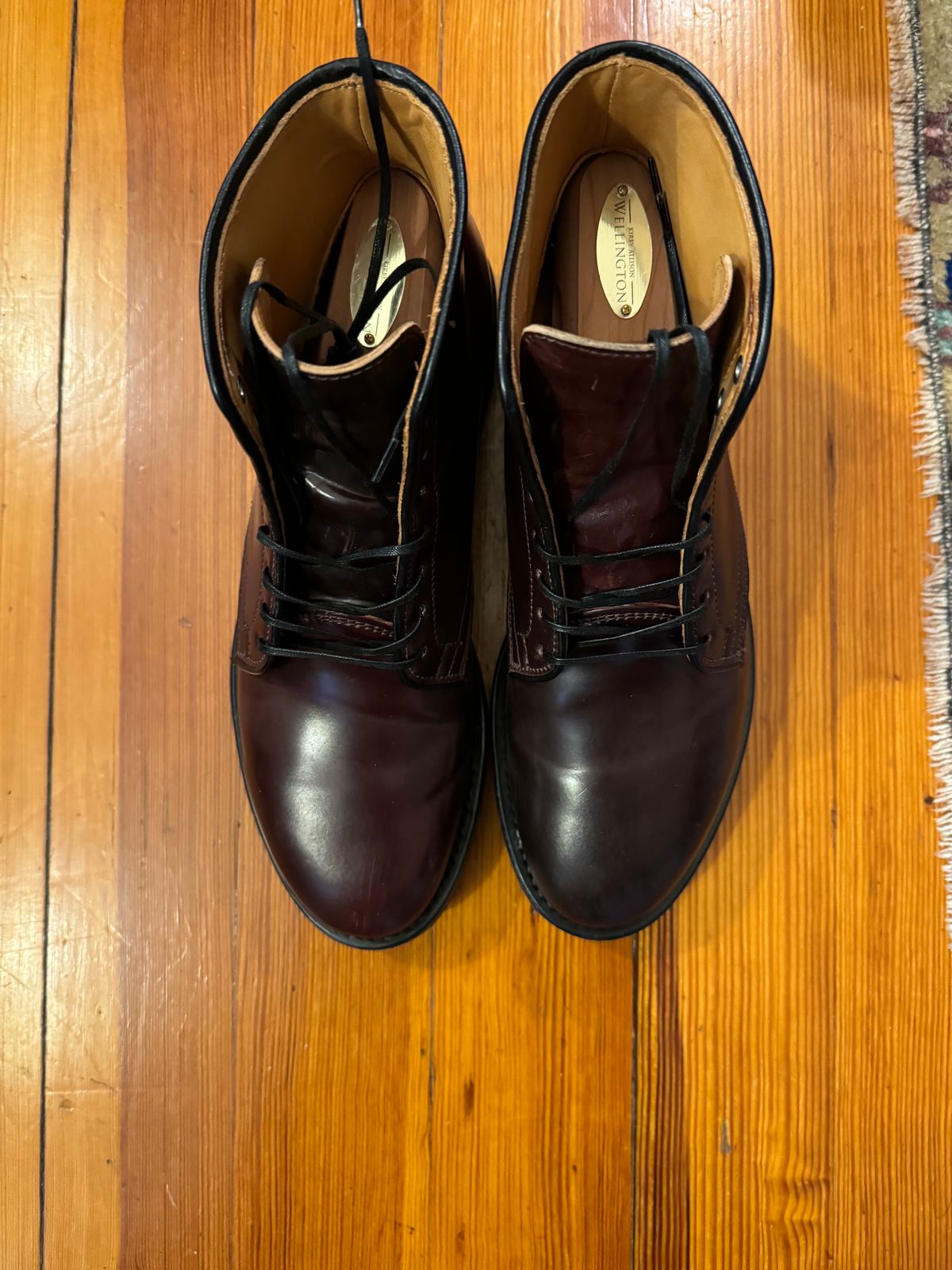 Photo by neerja27 on November 1, 2023 of the Viberg Unknown Model in Horween Color 8 Shell Cordovan.