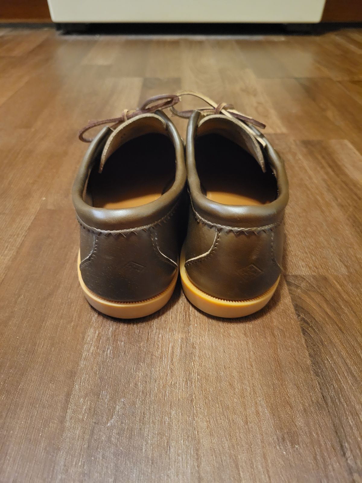 Photo by MagicBeardMan86 on November 4, 2023 of the Quoddy Blucher in Horween Olive Chromexcel.