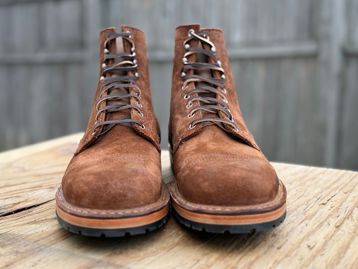 Photo by ChrisoftheW on March 12, 2026 of the White's MP-Sherman Toe Cap in Seidel Distressed Roughout.