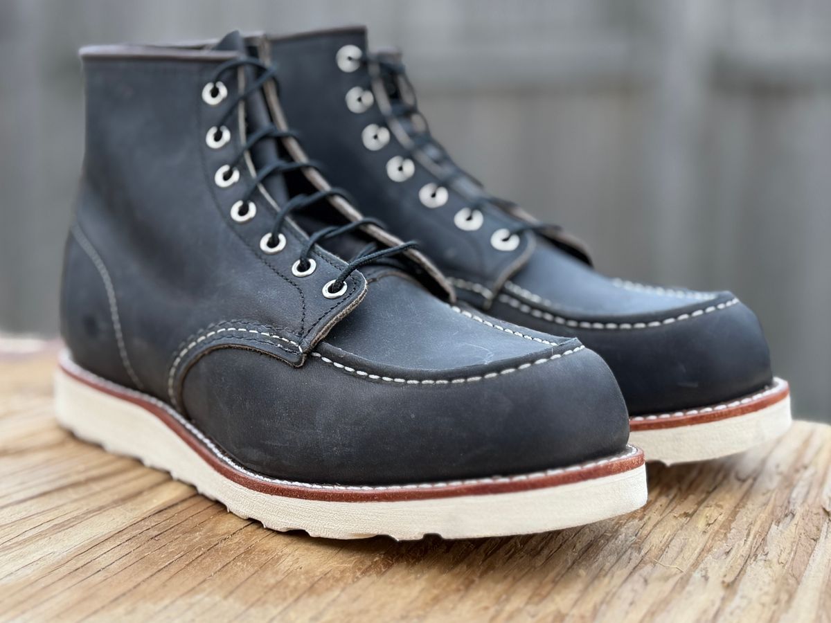 Photo by ChrisoftheW on March 12, 2026 of the Red Wing 8890 Classic Moc in S.B. Foot Charcoal Rough and Tough.