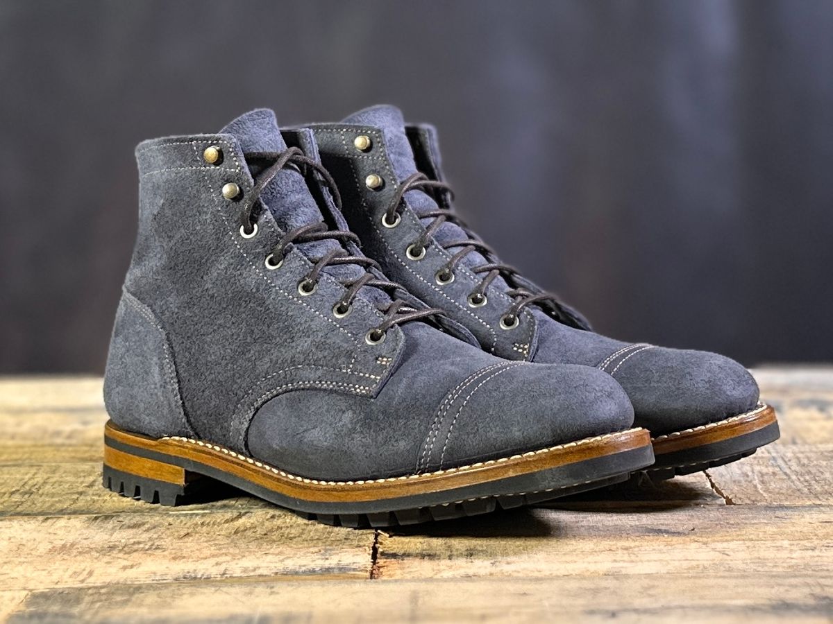 Photo by ChrisoftheW on December 7, 2024 of the Truman Cap Toe Boot in Seidel Ink Cheaha Rough Out.