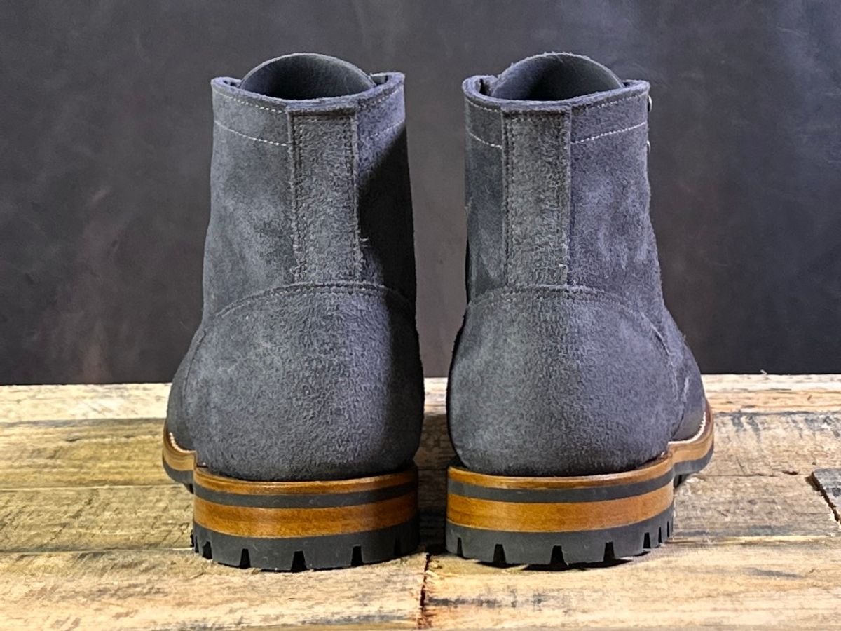 Photo by ChrisoftheW on December 7, 2024 of the Truman Cap Toe Boot in Seidel Ink Cheaha Rough Out.