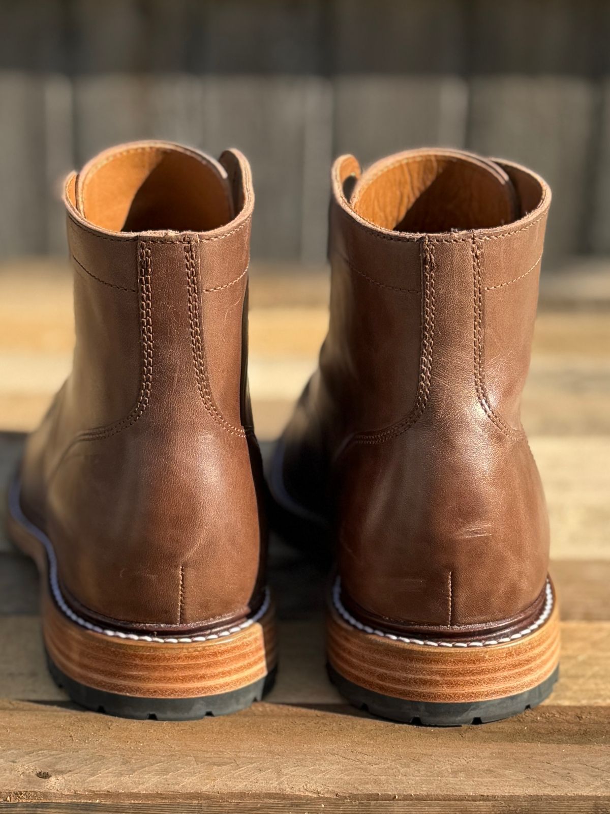 Photo by ChrisoftheW on November 5, 2025 of the Caswell Boot Company Lisbon in Maryam 1071 Horsebutt.