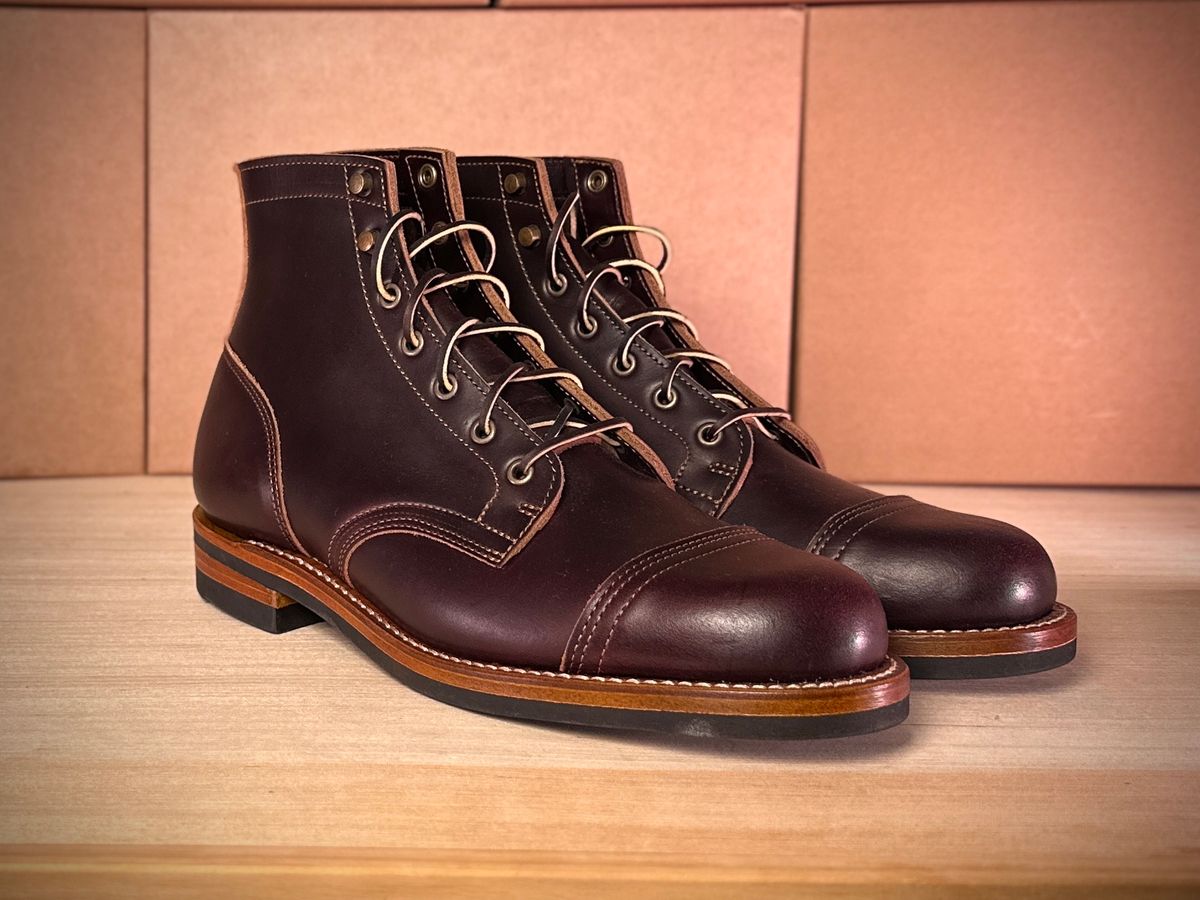 Photo by ChrisoftheW on September 14, 2024 of the Truman Cap Toe Boot in Seidel Oxblood Double Shot.