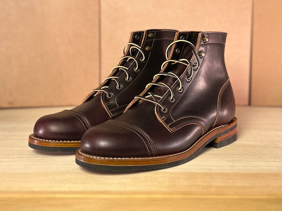 Photo by ChrisoftheW on September 14, 2024 of the Truman Cap Toe Boot in Seidel Oxblood Double Shot.