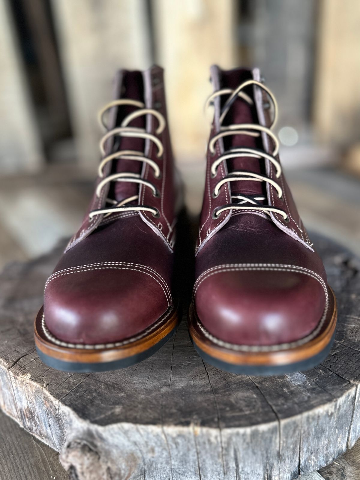 Photo by ChrisoftheW on October 5, 2025 of the Truman Cap Toe Boot in Horween Color 8 Cypress.
