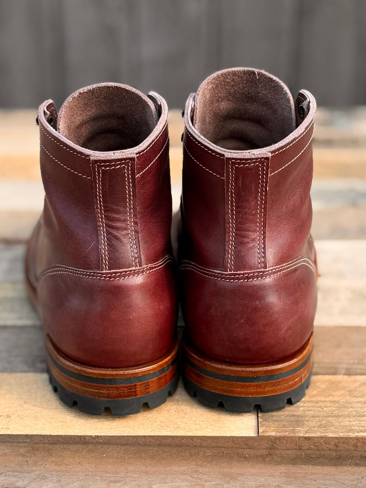 Photo by ChrisoftheW on November 5, 2025 of the Truman Cap Toe Boot in Horween Color 8 Cypress.