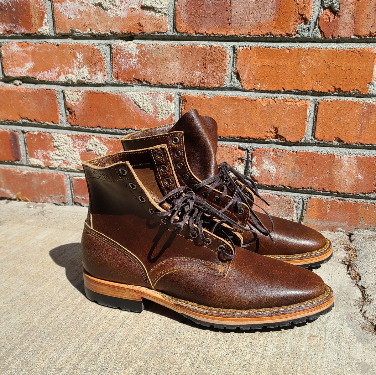 Photo by donyey on October 3, 2023 of the White's MP-Sherman Plain Toe in Horween Cinnamon Waxed Flesh.