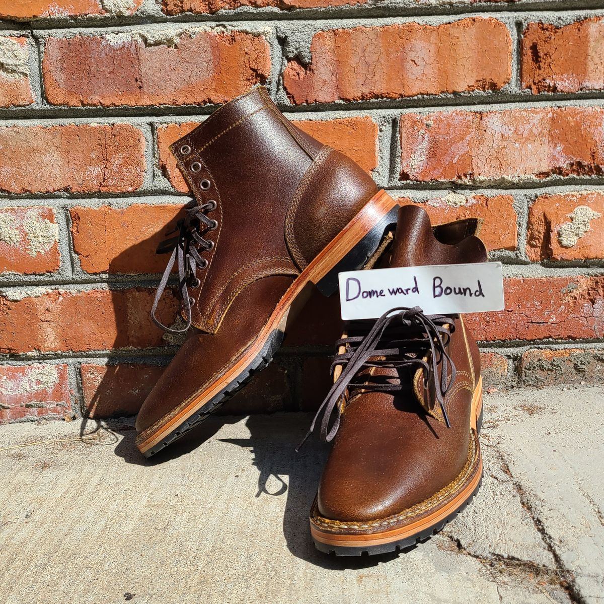 Photo by donyey on October 3, 2023 of the White's MP-Sherman Plain Toe in Horween Cinnamon Waxed Flesh.