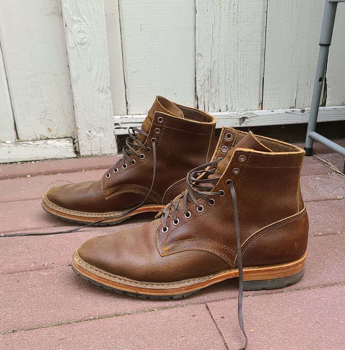 Photo by donyey on November 4, 2023 of the White's MP-Sherman Plain Toe in Horween Cinnamon Waxed Flesh.