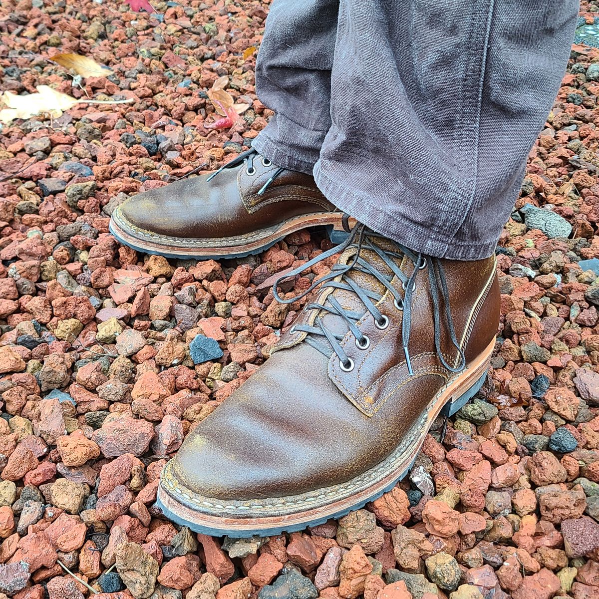 Photo by donyey on December 5, 2023 of the White's MP-Sherman Plain Toe in Horween Cinnamon Waxed Flesh.