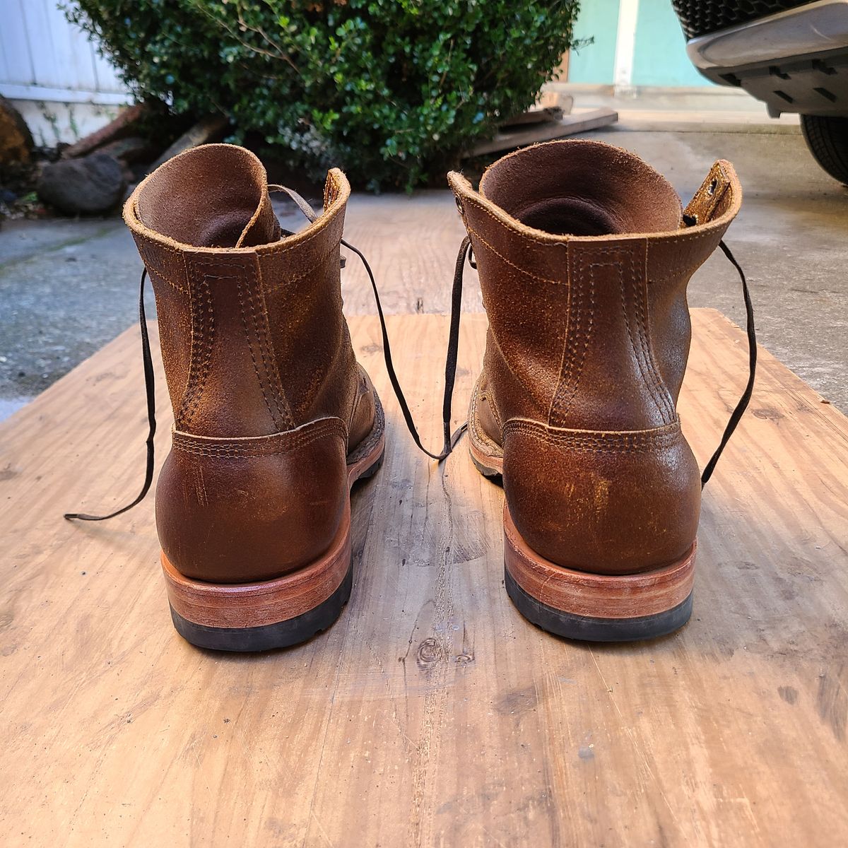 Photo by donyey on December 5, 2023 of the White's MP-Sherman Plain Toe in Horween Cinnamon Waxed Flesh.