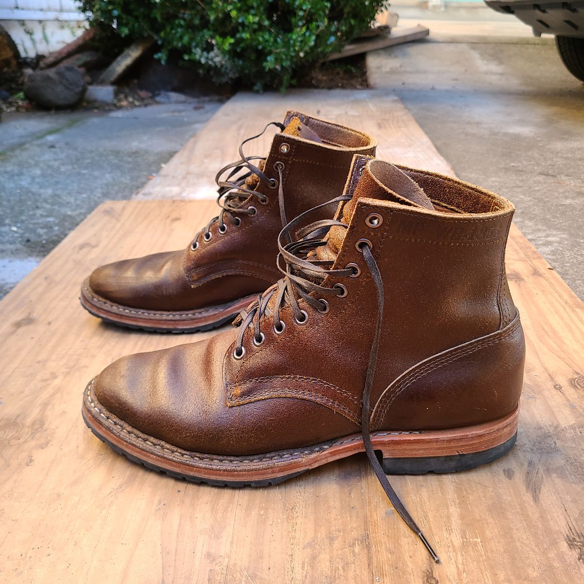 Photo by donyey on December 5, 2023 of the White's MP-Sherman Plain Toe in Horween Cinnamon Waxed Flesh.