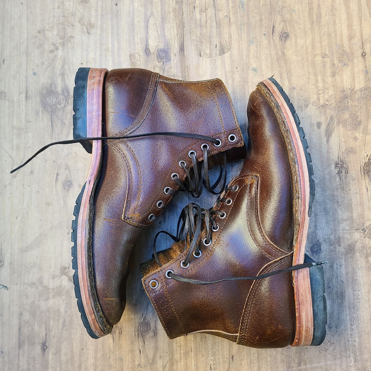 Photo by donyey on December 5, 2023 of the White's MP-Sherman Plain Toe in Horween Cinnamon Waxed Flesh.