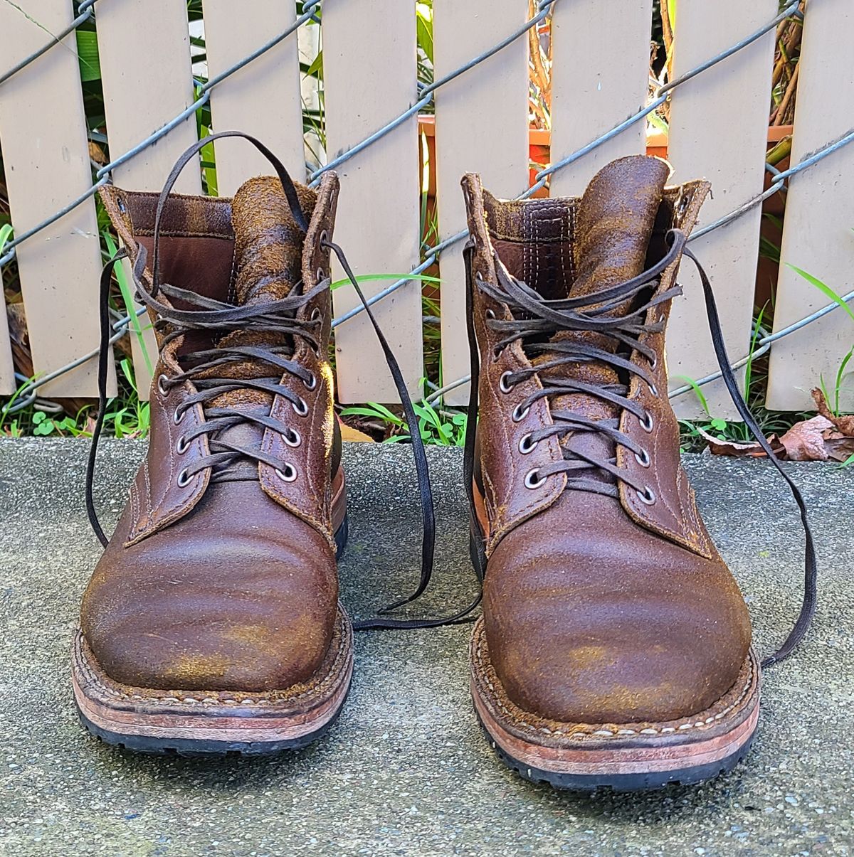 Photo by donyey on January 3, 2024 of the White's MP-Sherman Plain Toe in Horween Cinnamon Waxed Flesh.