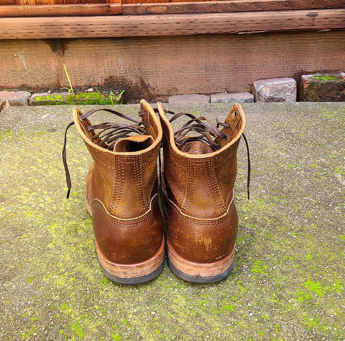 Photo by donyey on February 3, 2024 of the White's MP-Sherman Plain Toe in Horween Cinnamon Waxed Flesh.