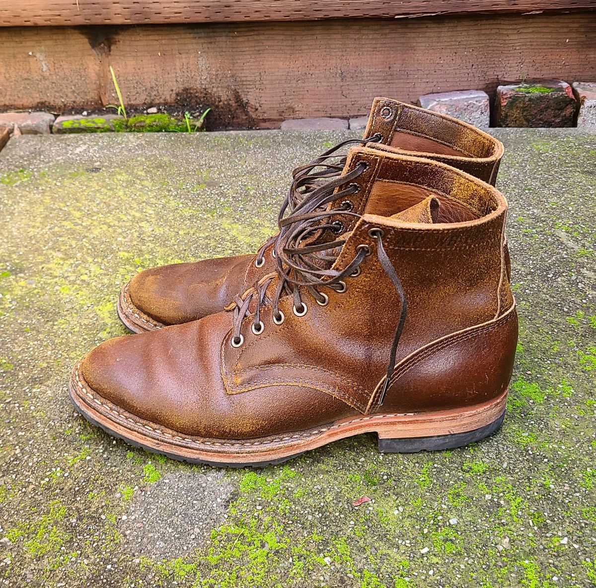 Photo by donyey on February 3, 2024 of the White's MP-Sherman Plain Toe in Horween Cinnamon Waxed Flesh.