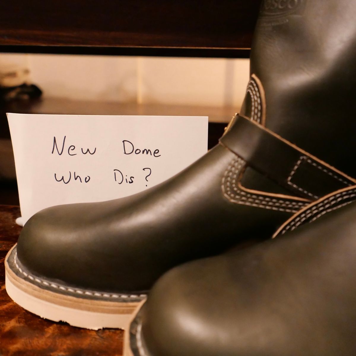 Photo by sthilburn on October 1, 2025 of the Wesco Boss Engineer Boot in Forest Chromexcel Leather.