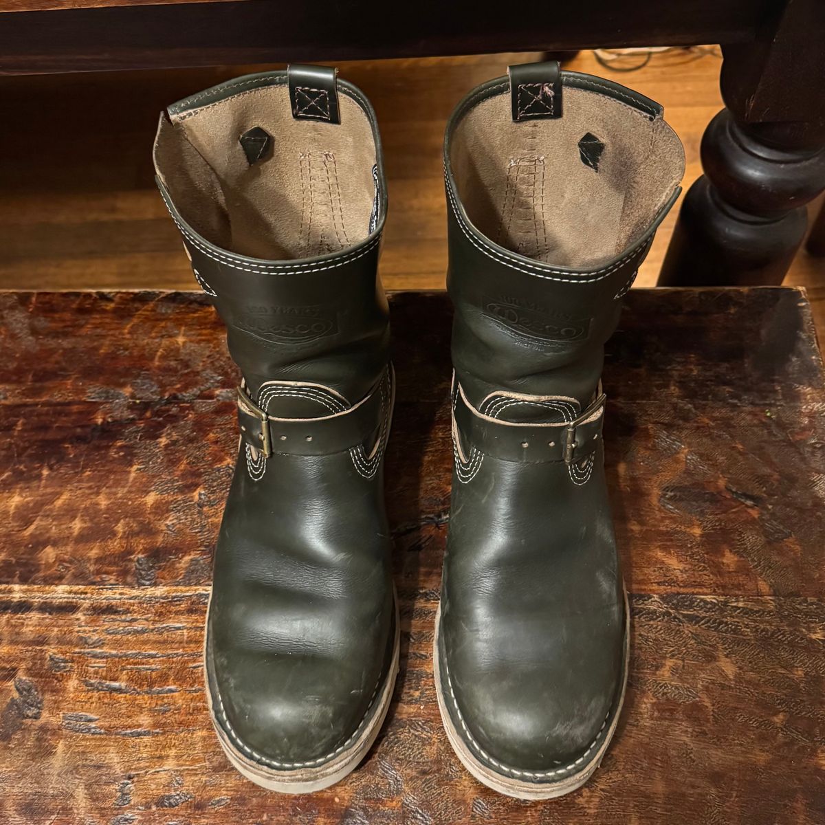 Photo by sthilburn on November 2, 2025 of the Wesco Boss Engineer Boot in Forest Chromexcel Leather.