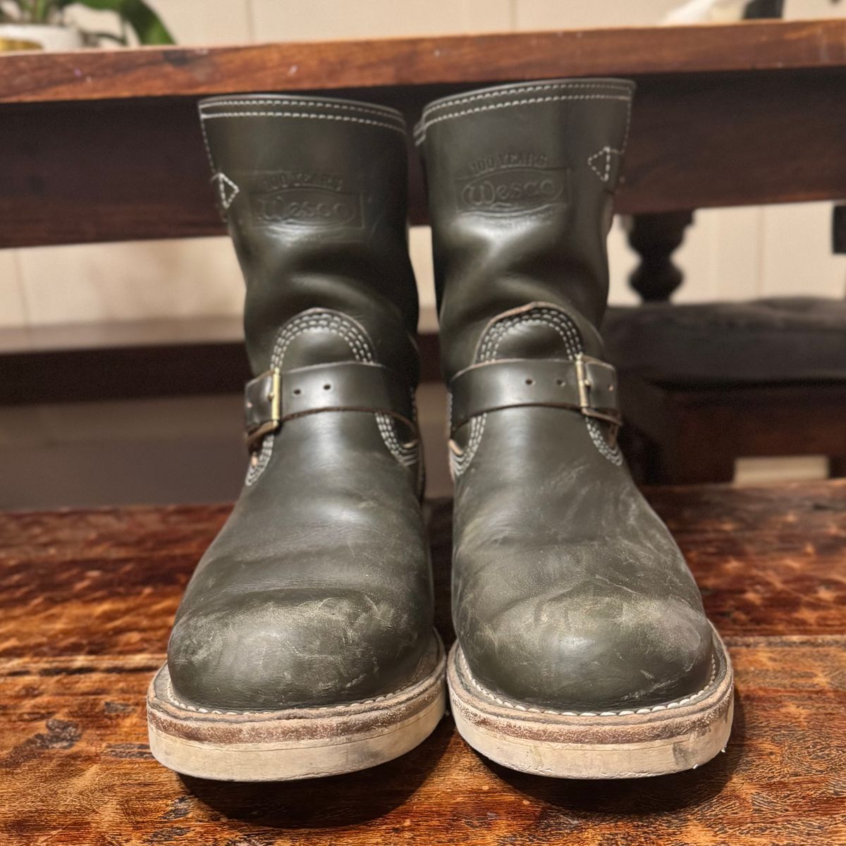 Photo by sthilburn on December 1, 2025 of the Wesco Boss Engineer Boot in Forest Chromexcel Leather.