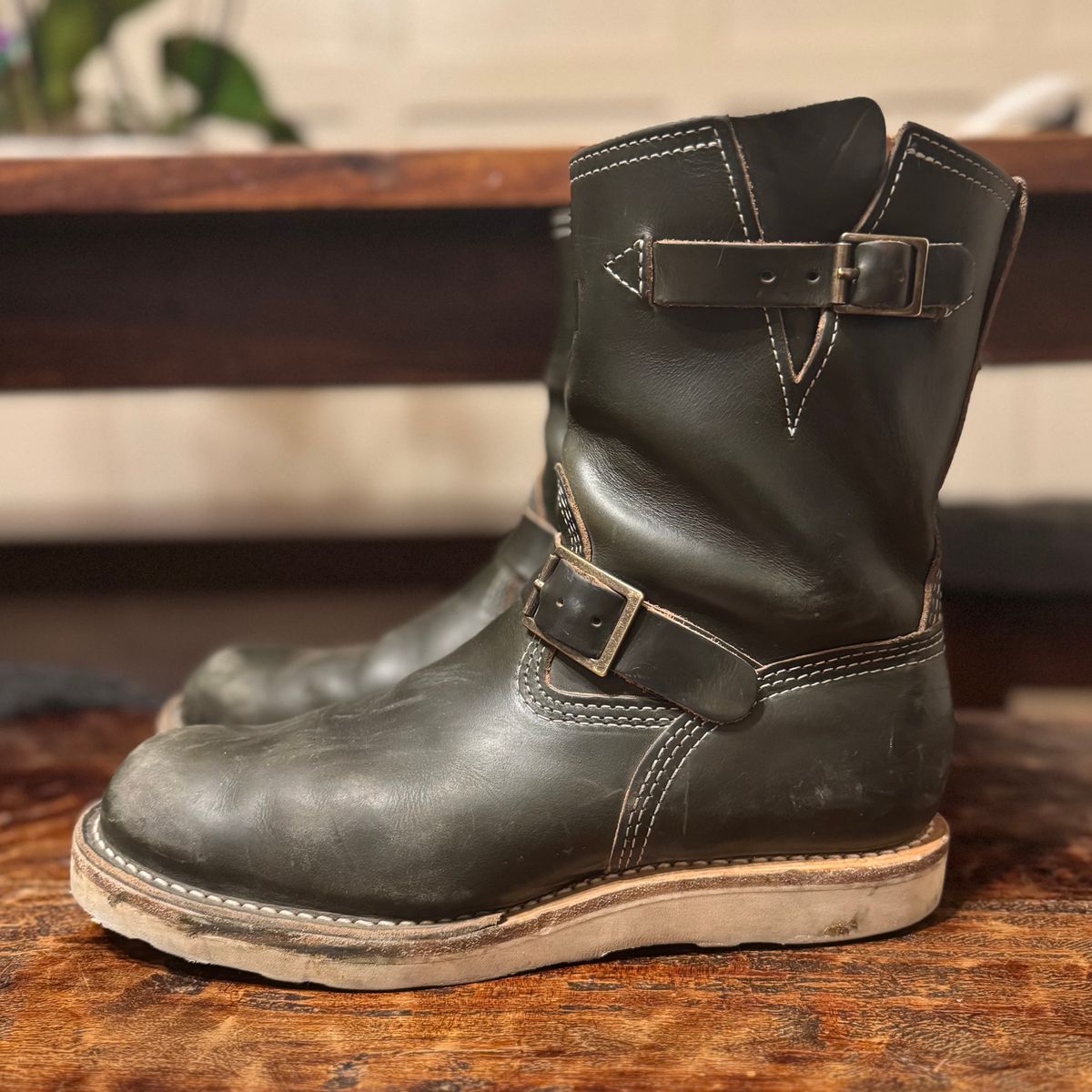 Photo by sthilburn on December 1, 2025 of the Wesco Boss Engineer Boot in Forest Chromexcel Leather.