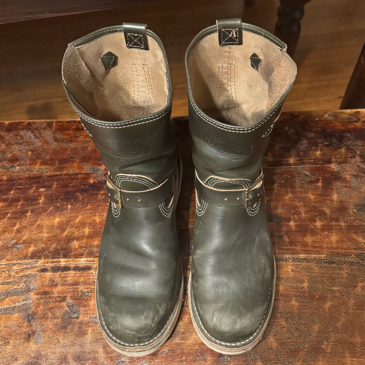 Photo by sthilburn on December 1, 2025 of the Wesco Boss Engineer Boot in Forest Chromexcel Leather.