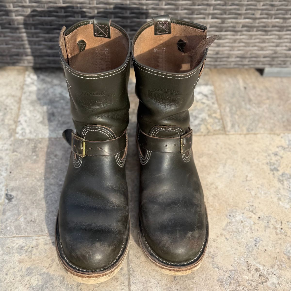 Photo by sthilburn on March 5, 2026 of the Wesco Boss Engineer Boot in Forest Chromexcel Leather.
