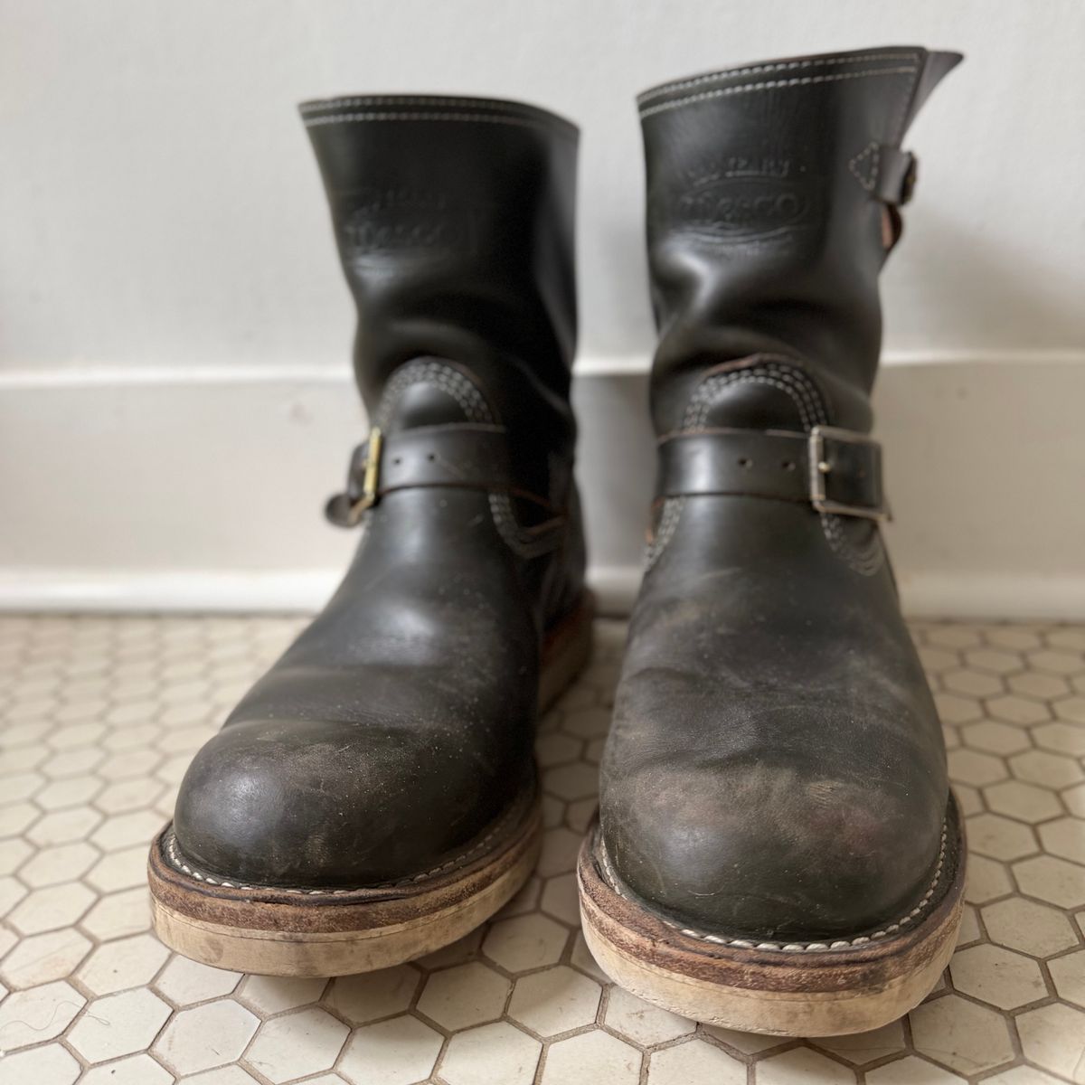 Photo by sthilburn on April 2, 2026 of the Wesco Boss Engineer Boot in Forest Chromexcel Leather.