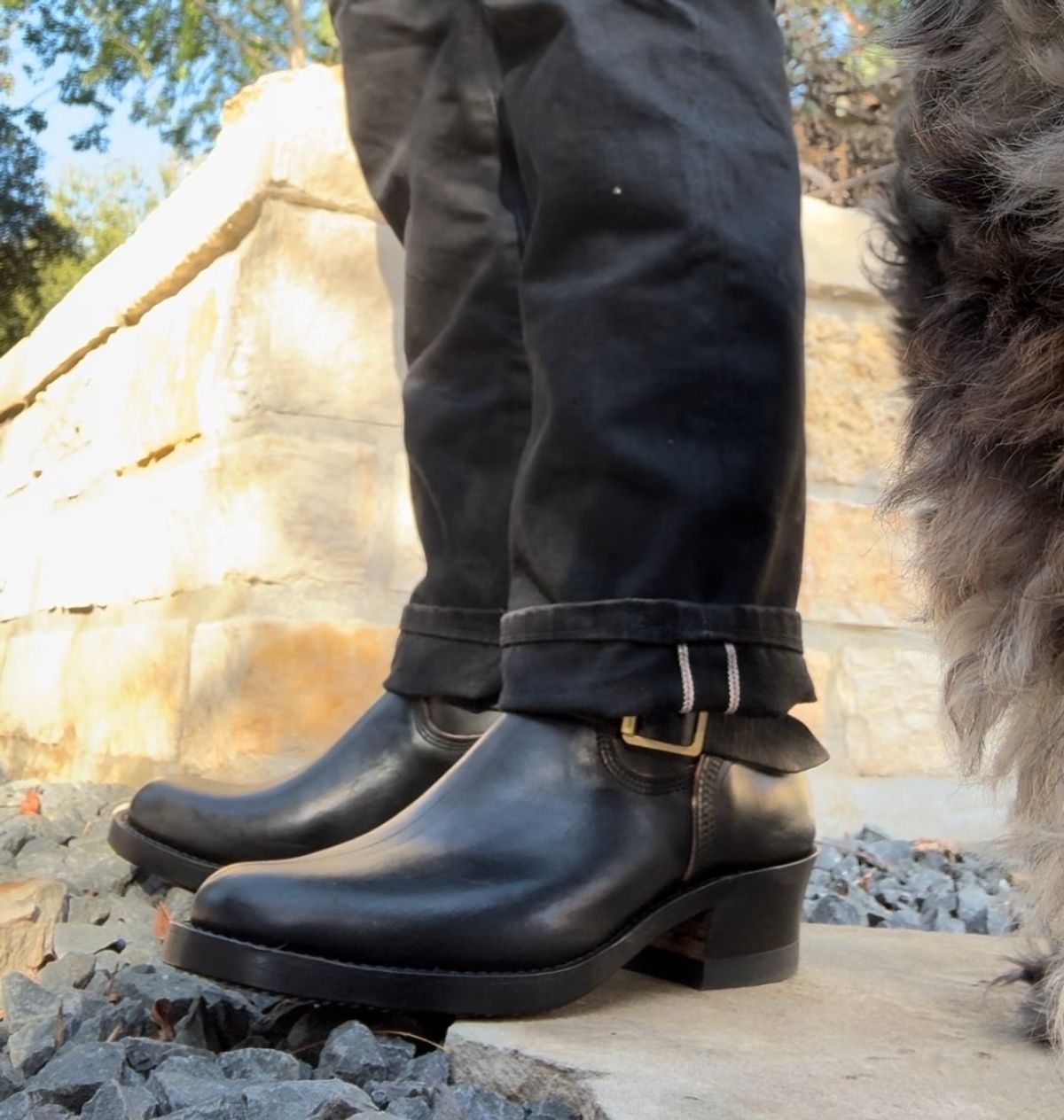 Photo by sthilburn on November 3, 2023 of the Role Club Engineer Boots in Horween Black Chromexcel Horsehide.