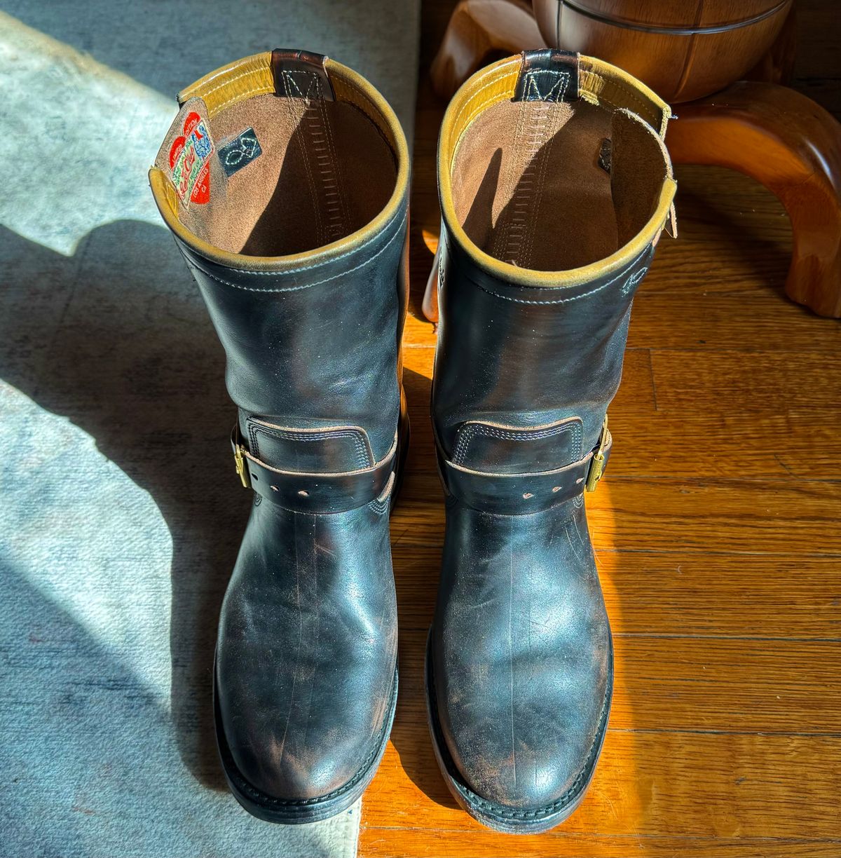 Photo by sthilburn on February 5, 2024 of the Role Club Engineer Boots in Horween Black Chromexcel Horsehide.