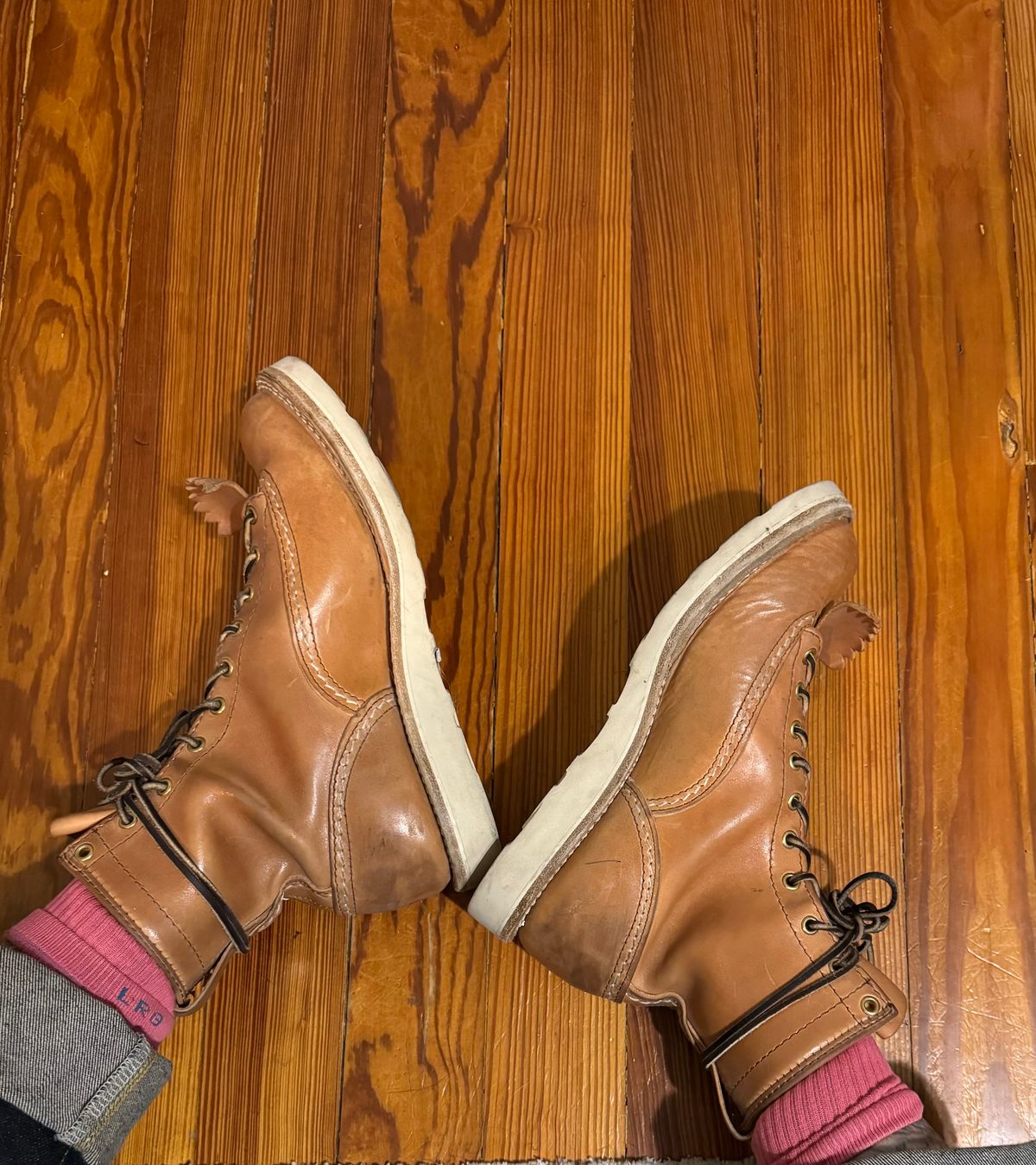 Photo by sthilburn on October 22, 2023 of the Wesco Jobmaster in Maryam Natural Horsehide.