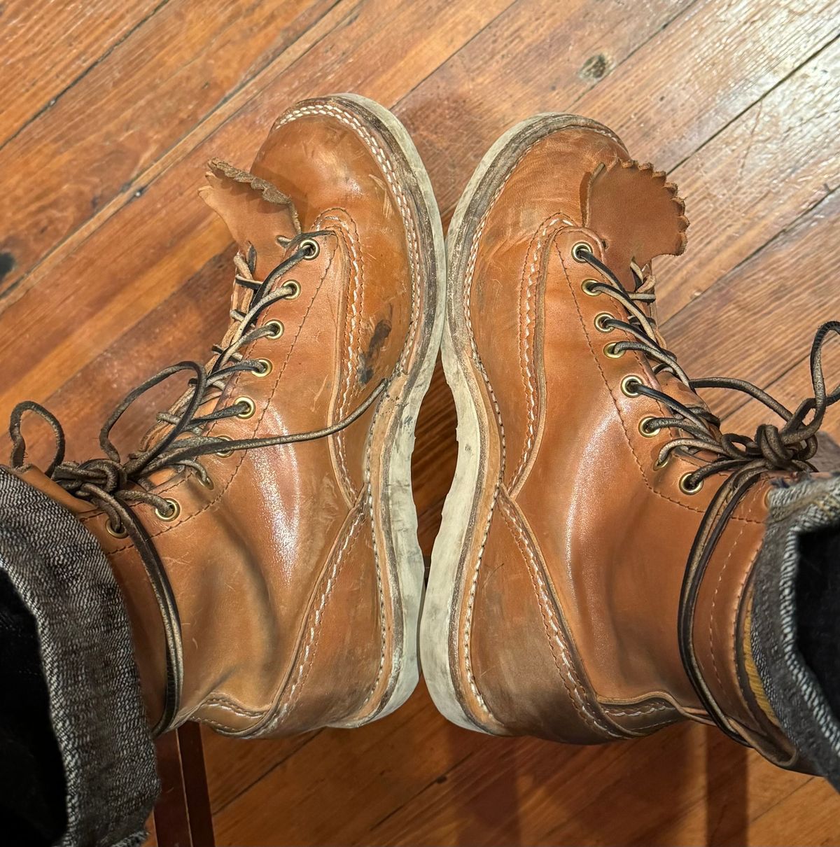 Photo by sthilburn on December 5, 2023 of the Wesco Jobmaster in Maryam Natural Horsehide.