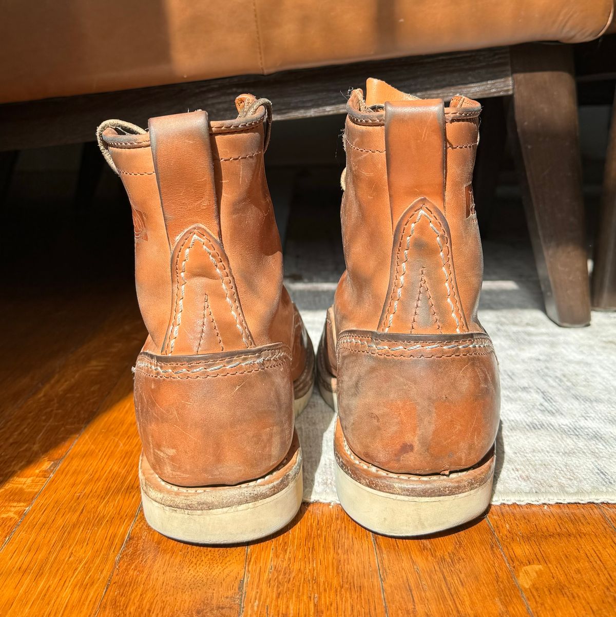 Photo by sthilburn on February 5, 2024 of the Wesco Jobmaster in Maryam Natural Horsehide.