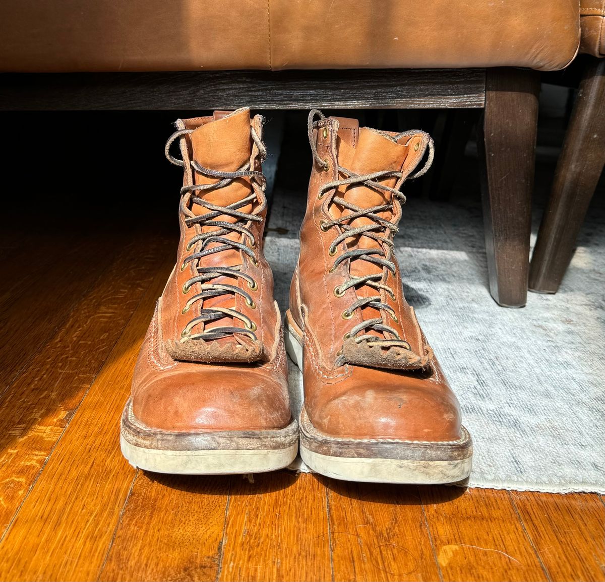 Photo by sthilburn on February 5, 2024 of the Wesco Jobmaster in Maryam Natural Horsehide.