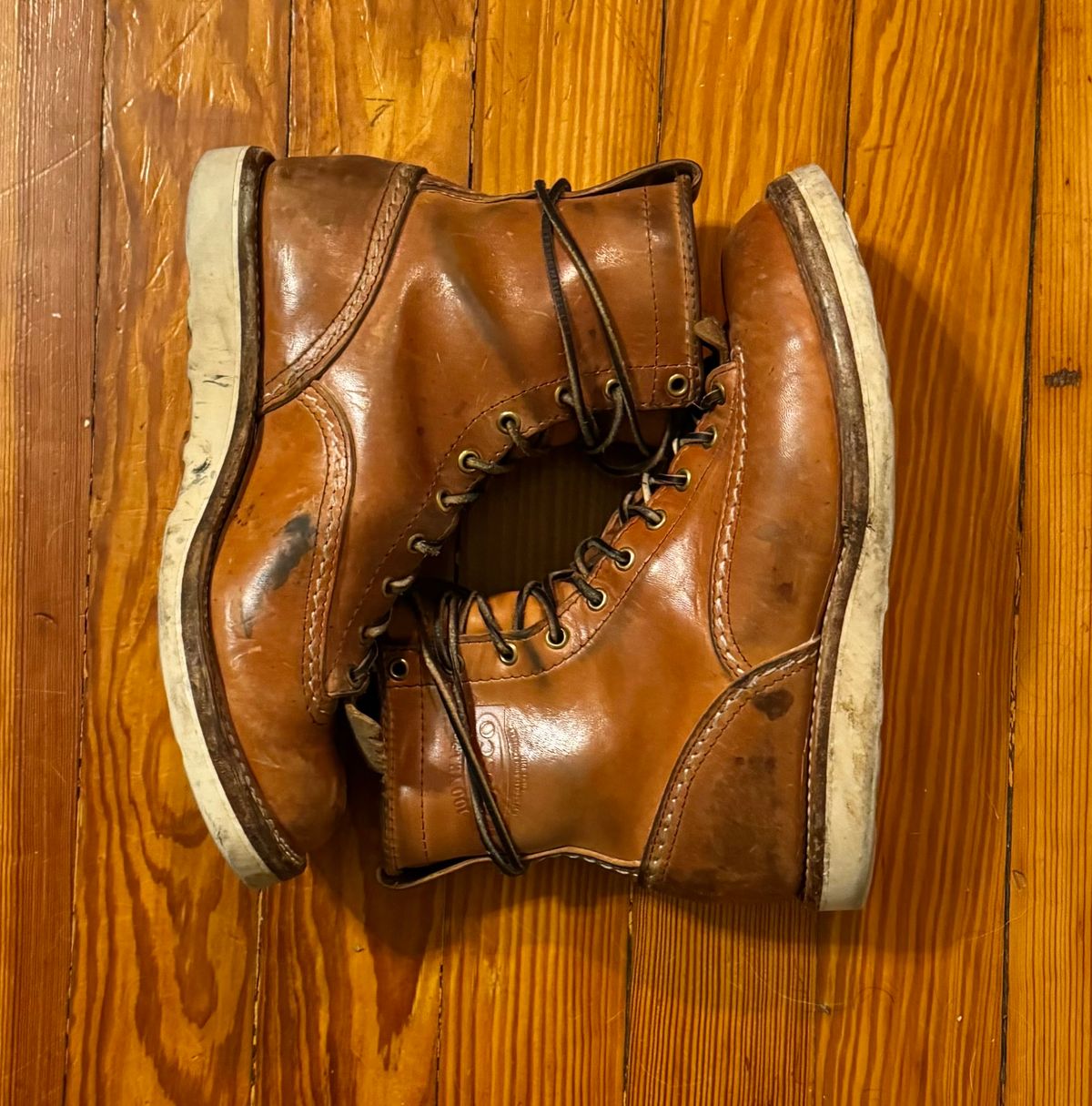 Photo by sthilburn on March 5, 2024 of the Wesco Jobmaster in Maryam Natural Horsehide.