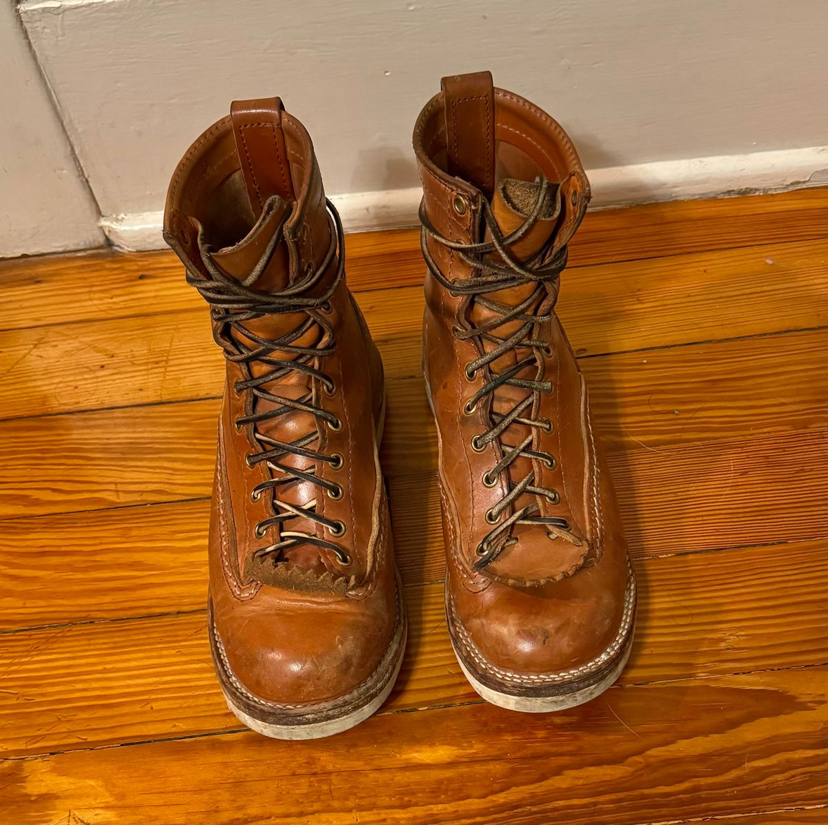 Photo by sthilburn on March 5, 2024 of the Wesco Jobmaster in Maryam Natural Horsehide.
