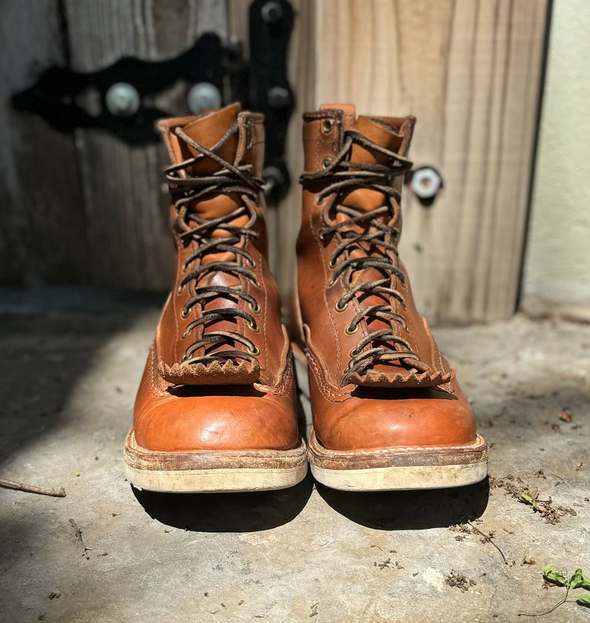 Photo by sthilburn on April 4, 2024 of the Wesco Jobmaster in Maryam Natural Horsehide.