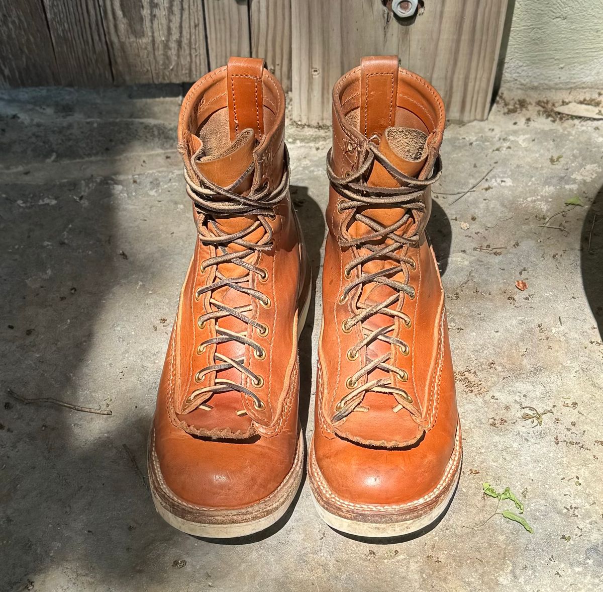 Photo by sthilburn on April 4, 2024 of the Wesco Jobmaster in Maryam Natural Horsehide.