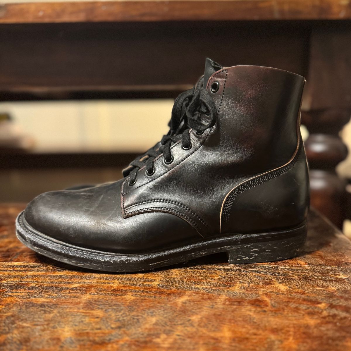 Photo by sthilburn on November 4, 2025 of the Role Club Boondockers in Handfinished CXL Horsehide.