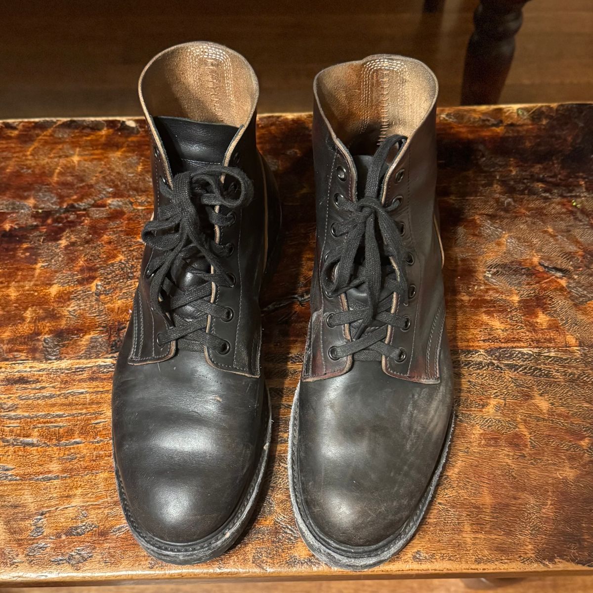 Photo by sthilburn on December 4, 2025 of the Role Club Boondockers in Handfinished CXL Horsehide.