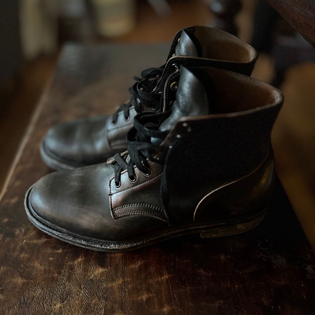 Photo by sthilburn on December 28, 2025 of the Role Club Boondockers in Handfinished CXL Horsehide.