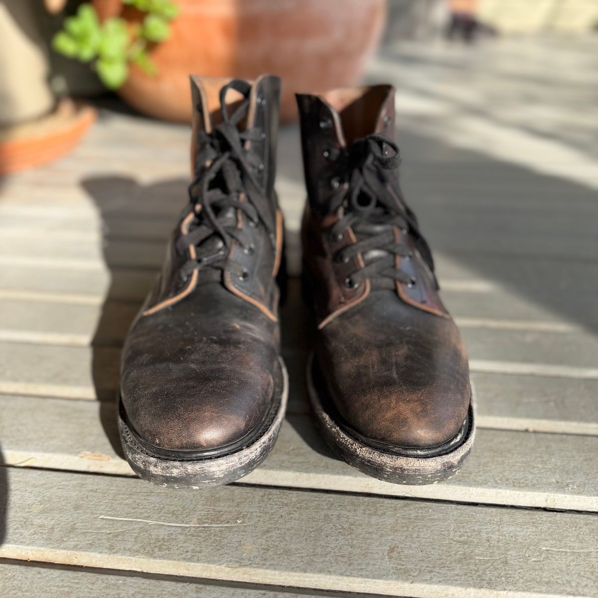 Photo by sthilburn on February 3, 2026 of the Role Club Boondockers in Handfinished CXL Horsehide.