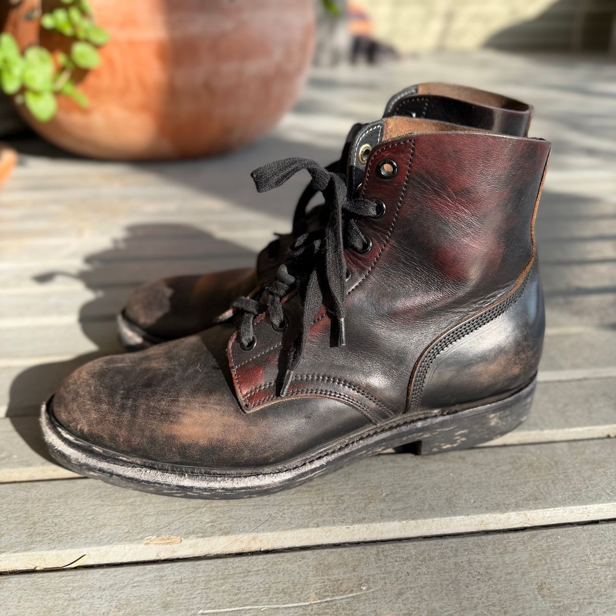 Photo by sthilburn on February 3, 2026 of the Role Club Boondockers in Handfinished CXL Horsehide.